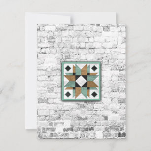 Barn Quilt Star 9 Tack Kort