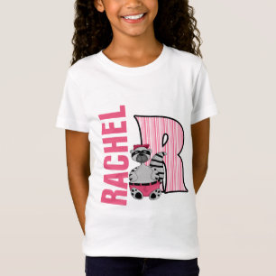 Barn ’R’ Monogrammed Rosa Stripe Raccoon T Shirt