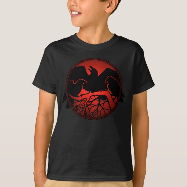 Barn Raven Shirts Organic Raven Art Barn T-shirt (Framsida)