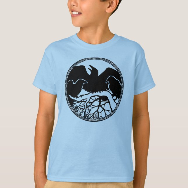 Barn Raven Shirts Raven Kråka Art Barn Sweatshirt T Shirt (Framsida)