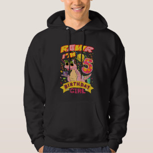 Barn Rawr I är 5:e födelsedagstjudet Dino Rex 5 år Hoodie