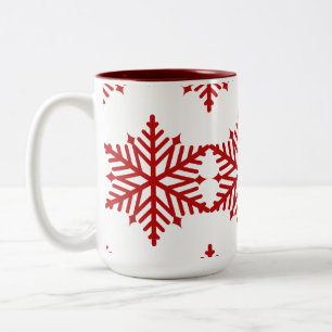 Barn Red Jul Snöflingor Party Mugg