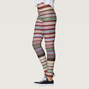 Barn Red Leggings med fet Rand