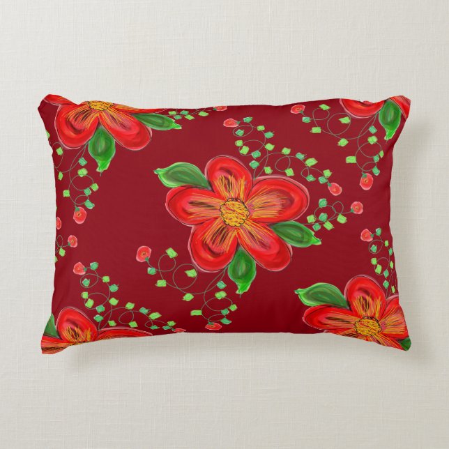 Barn Red Pillow Prydnadskudde (Framsidan)