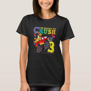 Barn Redo att krossa 3 dinosaur Monster Lastbil 3: T Shirt