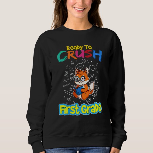 Barn Redo att krossa första Klass-skolan Kindergar T Shirt (Framsida)