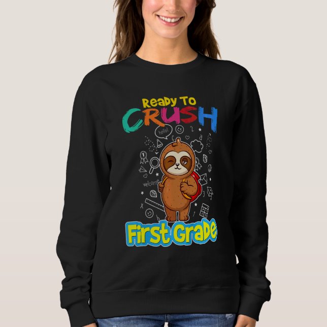 Barn Redo att krossa första Klass-skolan Kindergar T Shirt (Framsida)