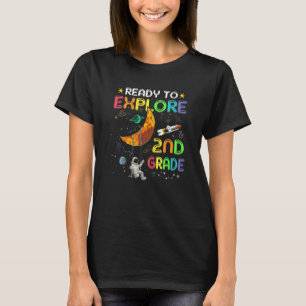 Barn redo att utforska 2:a klass söta astronaut se t shirt