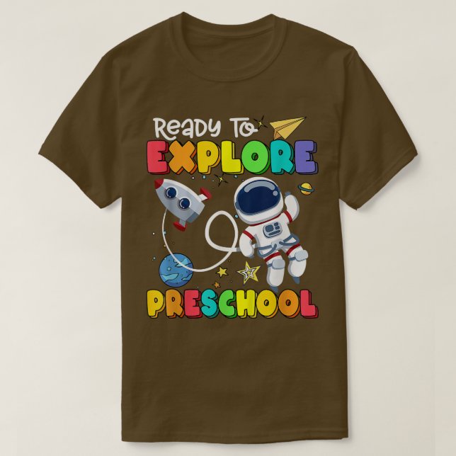 Barn Redo att utforska Preschool Back to school As T Shirt (Design framsida)