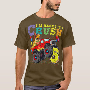 Barn Redo till Crush 5 Dinosaur Monster Lastbil 5t T Shirt