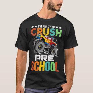 Barn Redo till Crush Preschool Monster Lastbil Boy T Shirt