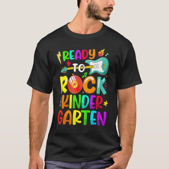 Barn Redo till Sten Kindergarten Första dagen 5:e  T Shirt (Framsida)