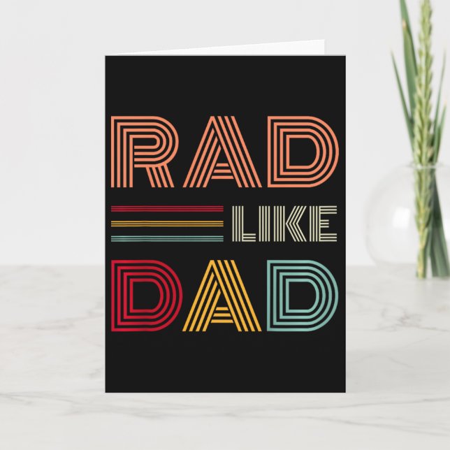 Barn Retro Rad Som Pappa Tee Matchande Far Son  Kort (Framsida)