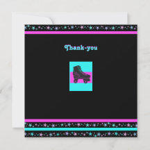 Barn Retro Roller Skating Party - tackkort