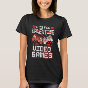 Barn Retro Video Game Valentines day för Småbarn B T Shirt