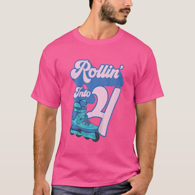 Barn Rollin i 4 Roller Skatt 8:e födelsedag Gir T Shirt (Framsida)