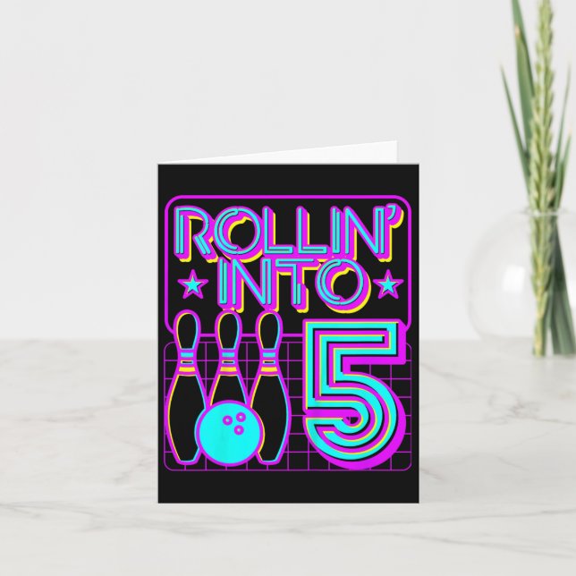 Barn Rollin i 5 Bröststiftning Bowlareare 5:e föde Kort (Framsida)