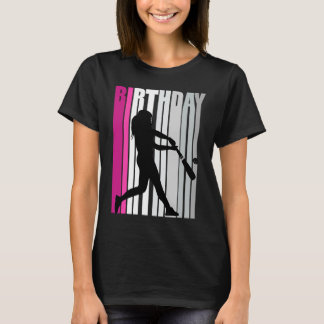 Barn Rosa Baseball Birthday Behålla Softball T Shirt