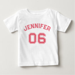 Barn Rosa Namn Jersey Number Sports Cotton T Shirt
