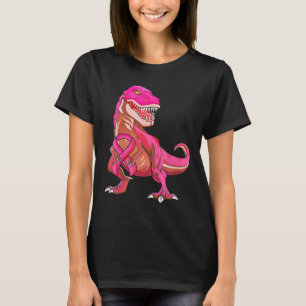 Barn Rosa Ribbon T Rex Breast Cancer Awareness Boy Shirt