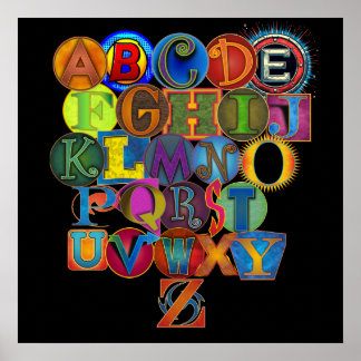 Barn rum Alphabet Poster