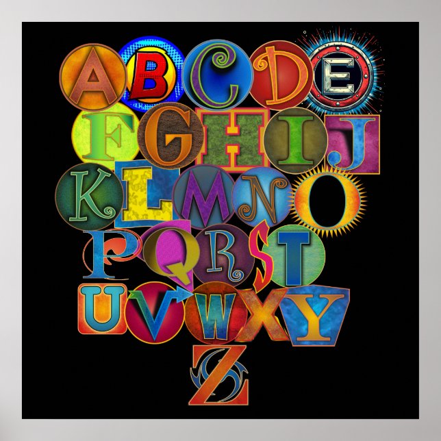 Barn rum Alphabet Poster (Framsidan)
