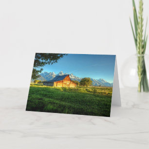 Barn Rural Farm Life Scene Blank Greeting Card Kort