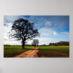 Barn Rural Farm Life Scene Poster Skriv ut