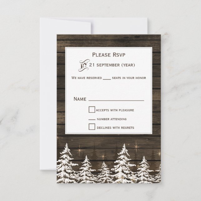 Barn (Rustic Gräs träd), vinterstandardosa OSA Kort (Framsida)