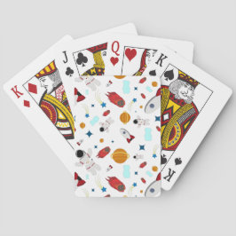 Barn Rymden och Astronaut Mönster Casinokort