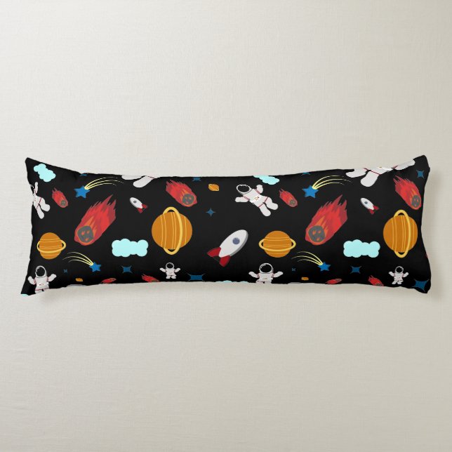 Barn Rymden och Astronaut Mönster Kroppskudde (Framsidan)