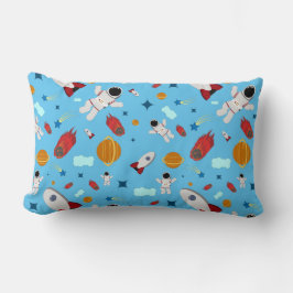Barn Rymden och Astronaut Mönster Lumbarkudde