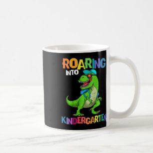 Barn rytande in i förskoleklass Dinosaurie T Rex C Kaffemugg