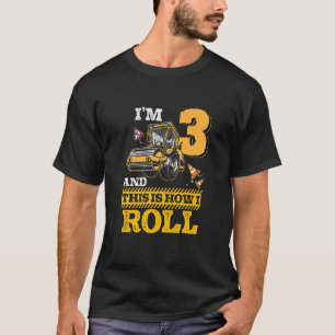 Barn så här rullar jag upp spalt Roller 3 år gamma T Shirt