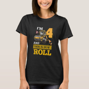 Barn så här rullar jag upp spalt-roller 4 år gamma t shirt