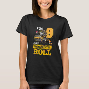 Barn så här rullar jag upp spalt-roller 9 år gamma t shirt