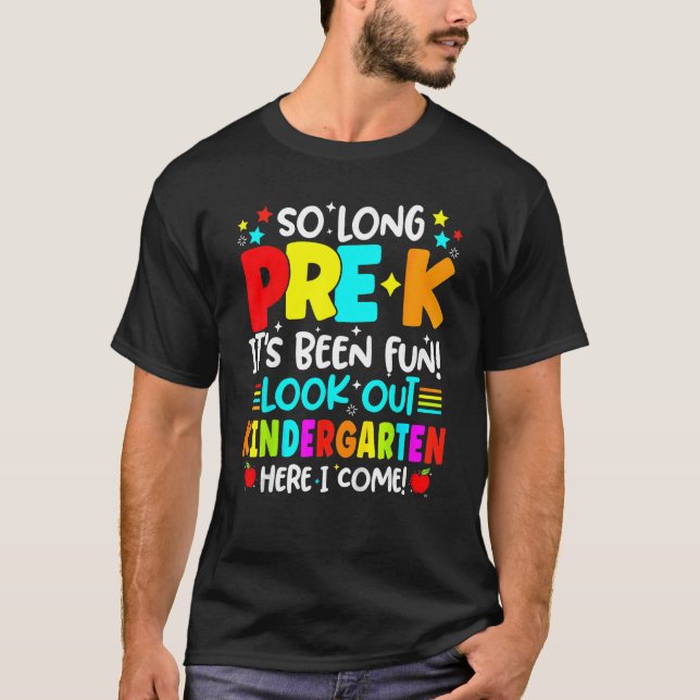 Barn så länge före K Kindergarten här Student bak T Shirt (Framsida)