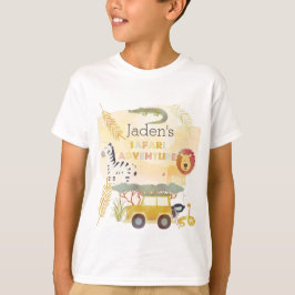 Barn Safari Äventyr Födelsedagsfest T Shirt