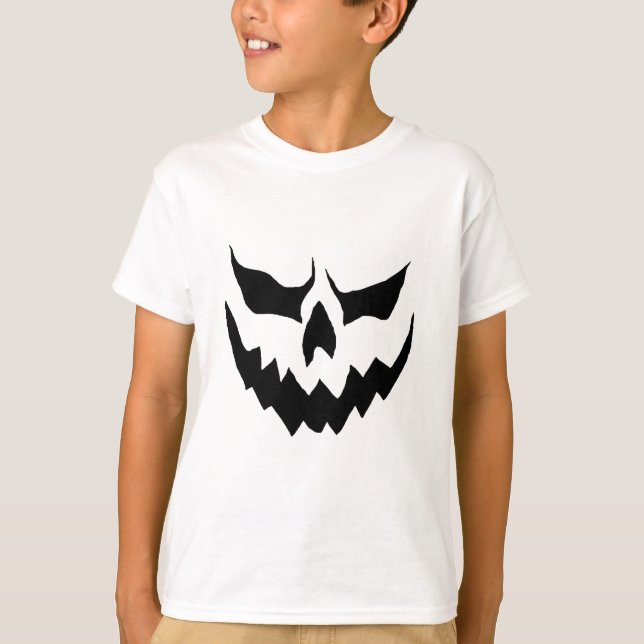 Barn Scary Pumpkin Shirt Tee Shirt (Framsida)