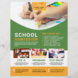 Barn School Admission Infoga fotoutannonsering Reklamblad