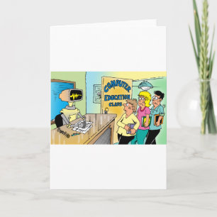 Barn ser robotlärare i datorklass kort