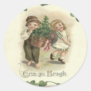 Barn Shamrock Erin Go Bragh Runt Klistermärke