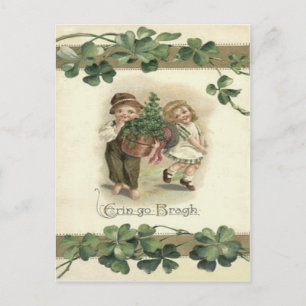 Barn Shamrock Erin Go Bragh Vykort
