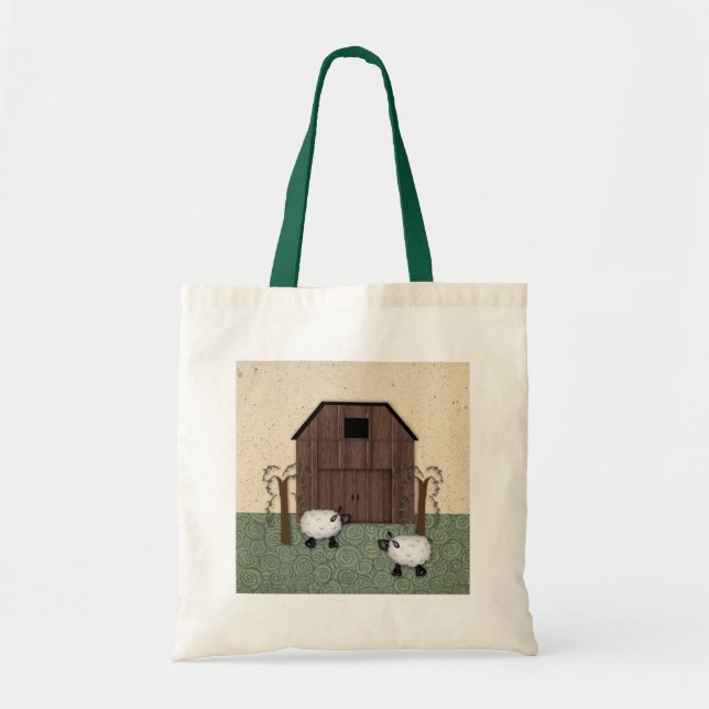 Barn Sheep Bag Tygkasse (Framsidan)