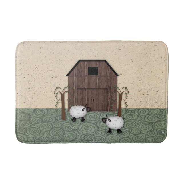 Barn Sheep Bath Mat Badrumsmatta (Framsidan)