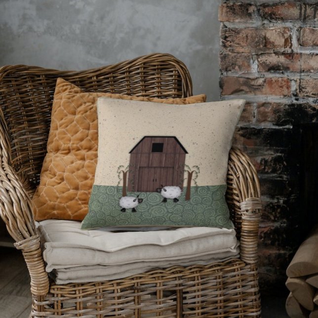 Barn Sheep Pillow Kudde (Skapare uppladdad)