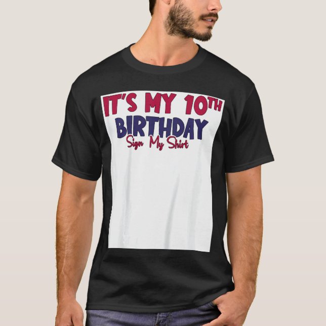 Barn Sjunga Min skjorta Det är min 10:e födelsedag T Shirt (Framsida)
