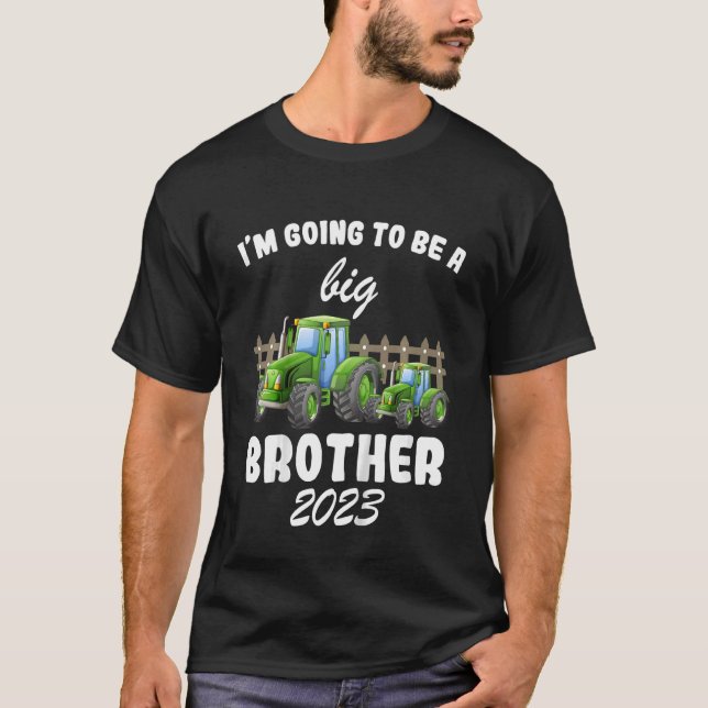 Barn ska bli storebror 2023-traktor 1 t shirt (Framsida)