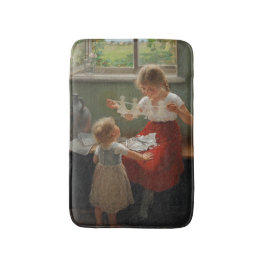 Barn Skapar Silhouettes (Cute Kids spelar..) Badrumsmatta