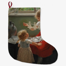 Barn Skapar Silhouettes (Cute Kids spelar..) Stor Julstrumpa